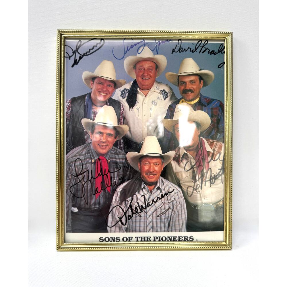 Signed Sons of the Pioneers Framed Publicity Photograph